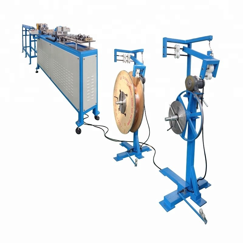 Copper Tube Straightening And Cutting Machine , 1.5 Kw Industrial Hvac