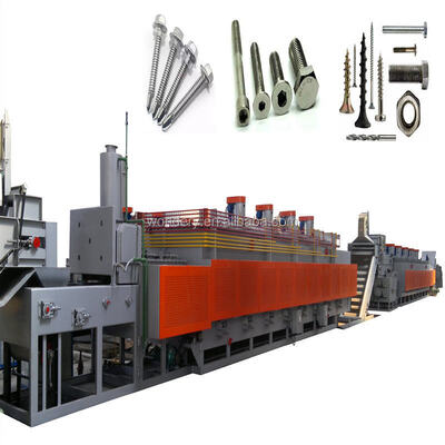 Buy WONDERY Electric Continuous Carburizing Tempering Mesh Belt Furnace with Accurate Temperature Control 500KW for Fasteners Heat Treatment online manufacture