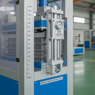 300-1300mm Core Length Plate-Fin Heat Exchanger Core Assembly Machine with 0-5T Adjustable Clamping Force and Pneumatic-Hydraulic Boosting System