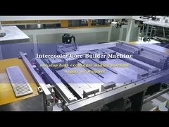 How does one auto intercooler core builder machine works?